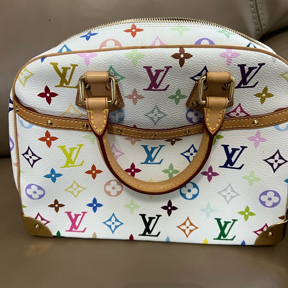 Authentic Louis Vuitton Multicolor Trouville Bag White - Picture 3 of 16